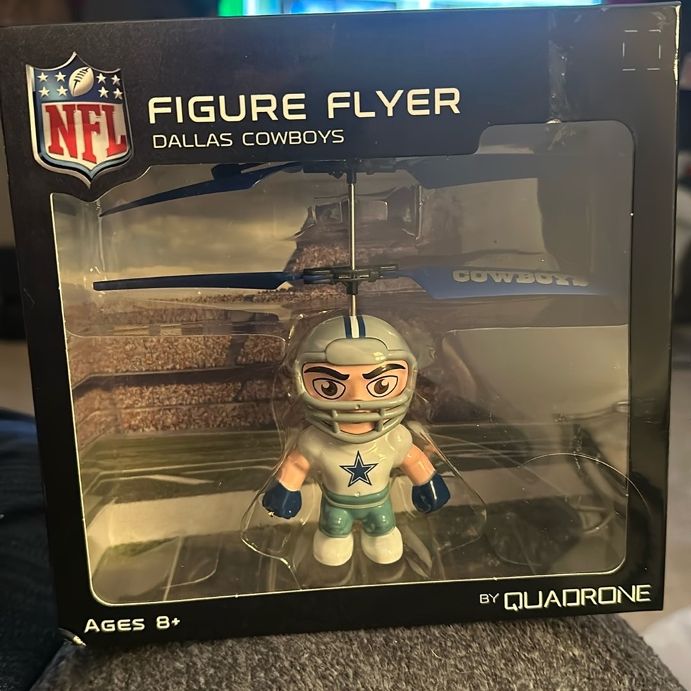 Brand New Denver Dallas Cowboys NFL Remote Controlled Figure Flyer.